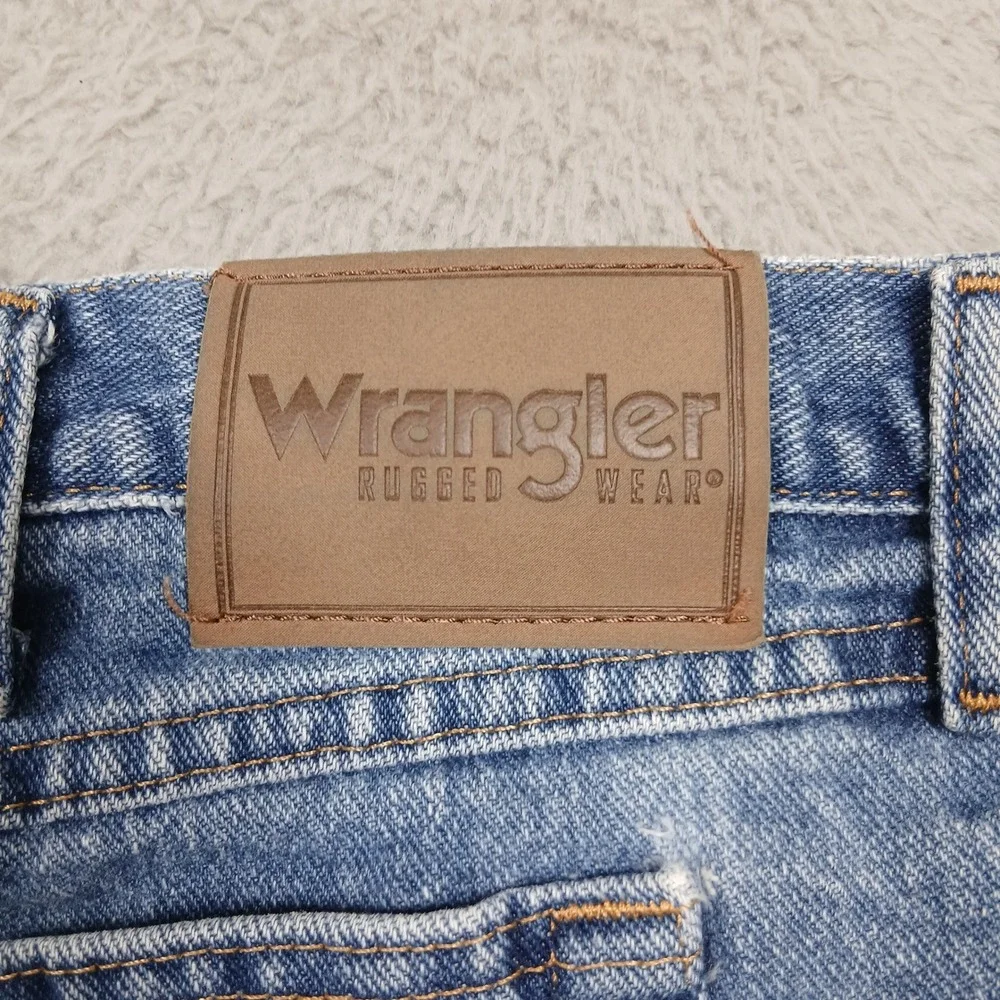 Wrangler‎ Rugged Wear Jeans Men's 46x28 Blue 100% Cotton Denim Made in Nicaragua